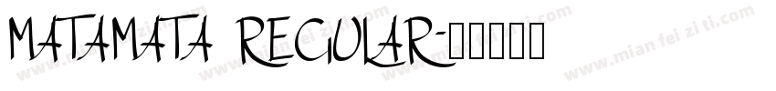 MATAMATA REGULAR字体转换